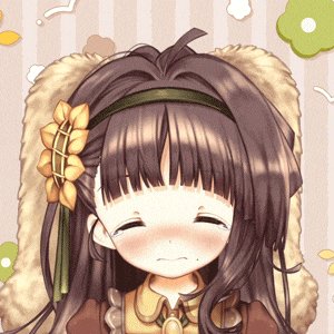 a cartoon girl with a flower in her hair