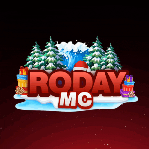 a logo for roday mc with a santa hat