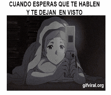 a gif of a girl laying under a blanket looking at a cell phone