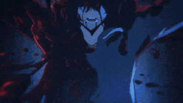 a man is being kicked in the face with blood coming out of his head
