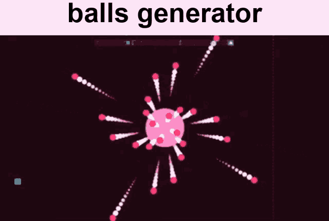 a screenshot of a balls generator with a pink circle in the middle