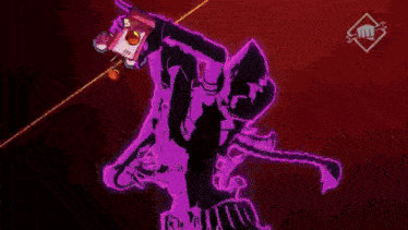 a pixel art drawing of jinx from league of legends holding a sword .
