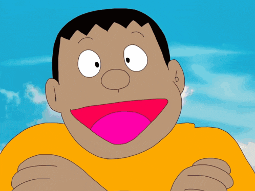 a computer generated image of a person with a cartoon character in the background