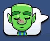 a cartoon of a green monster with his eyes closed and a nose .