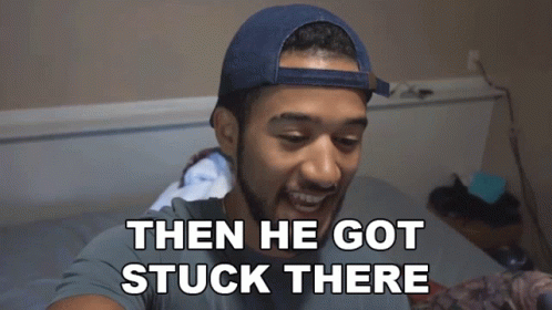Then He Got Stuck There Proofy GIF
