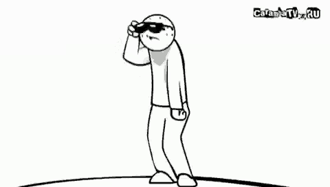 a black and white drawing of a man standing in front of a bat with the words `` что , жарко ? ''