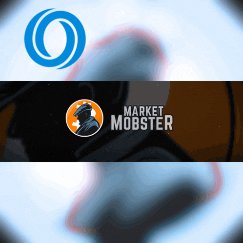 a banner for market mobster with a man in a circle on it