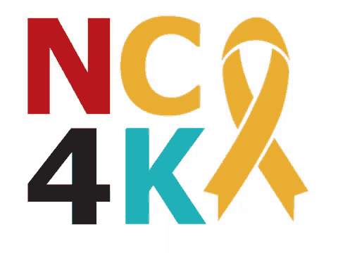 a logo that says nc4kx no kid fights cancer alone