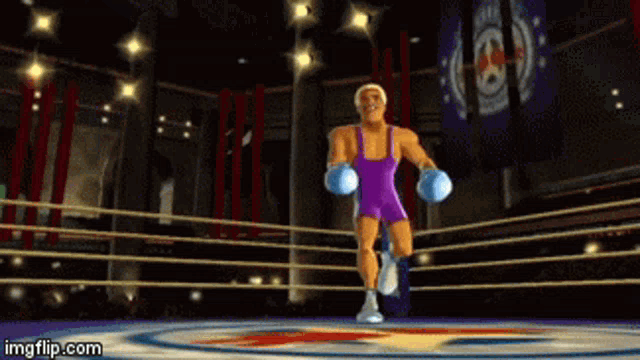 a cartoon of a man in a boxing ring with imgflip.com at the bottom of the screen