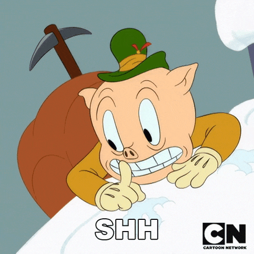 a cartoon of a pig giving a thumbs up with cn cartoon network in the corner