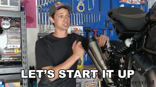 Lets Start It Up Aaron Colton GIF - Lets Start It Up Aaron Colton Motorcyclist Magazine GIFs
