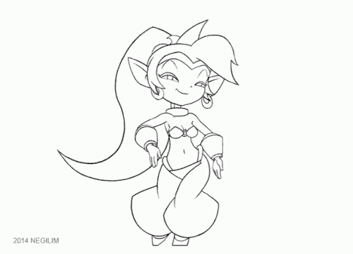 a black and white drawing of a cartoon character from 2014