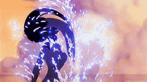 a cartoon drawing of a person splashing water