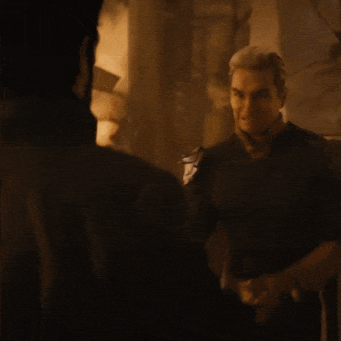 a blurry picture of a man and a woman