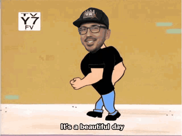 a cartoon of a man wearing a hat that says jordan
