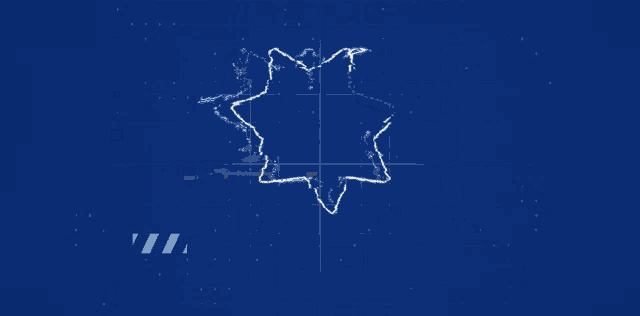 a drawing of a star with a smiley face on it on a blue background
