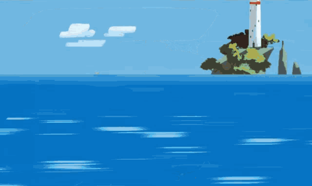 a cartoon character riding a wave on a jet ski