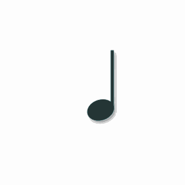 a green music note with a white background