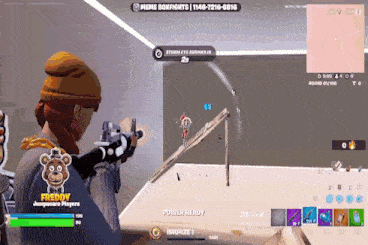 a person is playing a video game with freddy jumpscare players on the screen