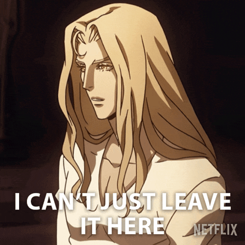 I Cant Just Leave It Here Alucard GIF - I Cant Just Leave It Here Alucard Castlevania GIFs