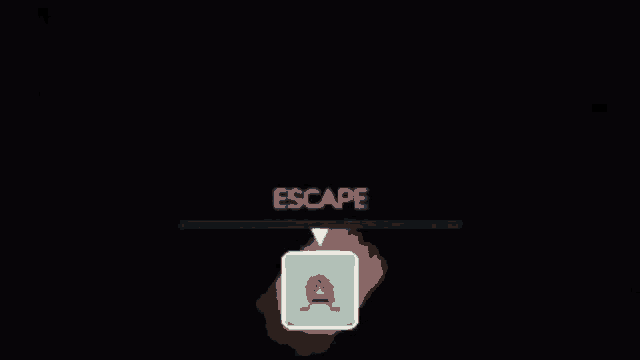 a screenshot of a video game with the word escape at the top