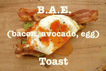 Bae Toast GIF - Avocado Bacon Egg GIFs