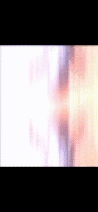 a blurry picture of a person with their arms outstretched against a pink background