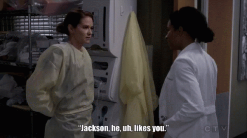 Jackson Likes Maggie April Kepner GIF - Jackson Likes Maggie April Kepner Jackson GIFs