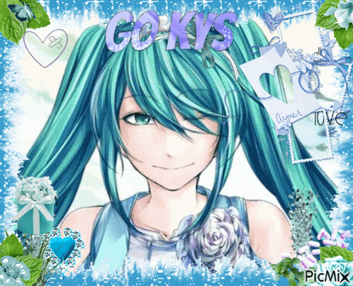 a picture of a girl with the name co-kys on top