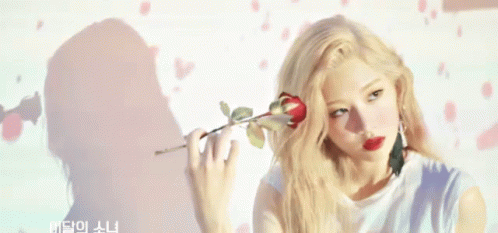 김립 눈빛 장미 루나 GIF - Kimlip Rose K Pop GIFs