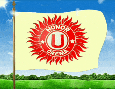 a flag that says honor crema with a sun in the middle