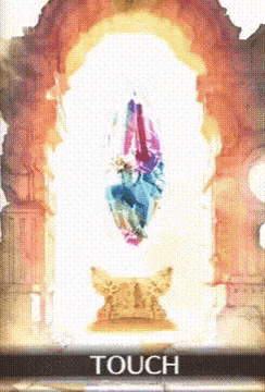 a touch screen shows a crystal in a display