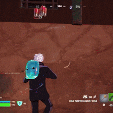 a screenshot of a video game shows a man with a blue backpack