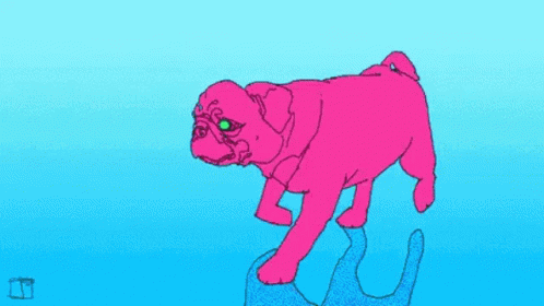 The Pug And The Parrot Dog GIF - The Pug And The Parrot Dog Art GIFs