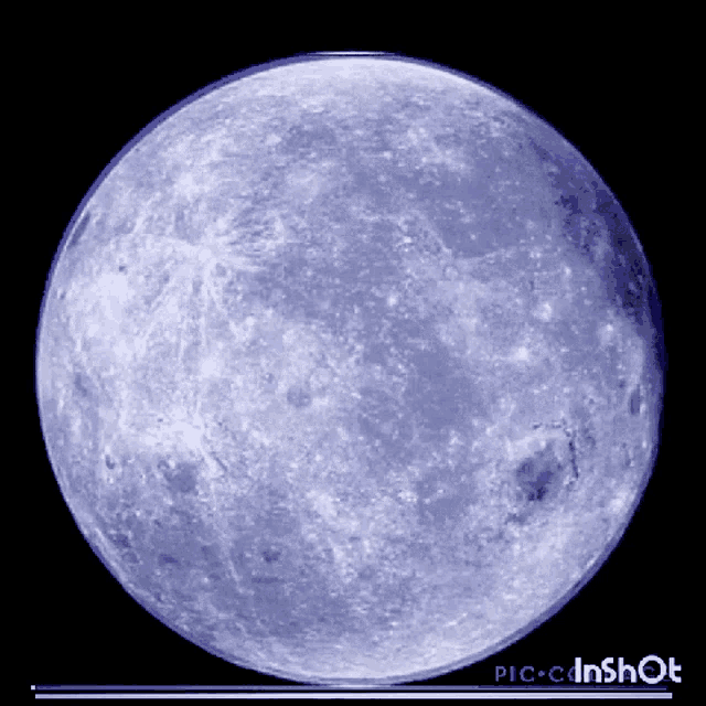 a picture of a blue full moon with the words pic cdnshot on the bottom