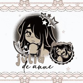 a drawing of julia de anne with a star crown on her head