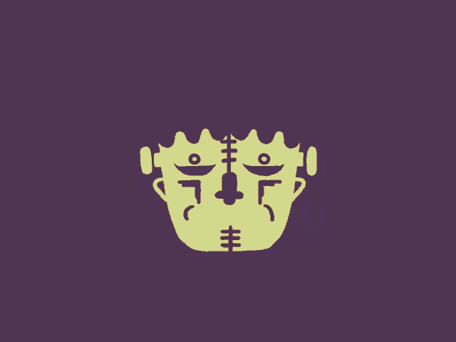 an illustration of a skull with flames around it