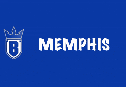 a blue background with the word memphis written on it
