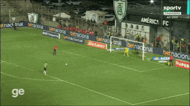 a soccer game is being played on a sport tv channel