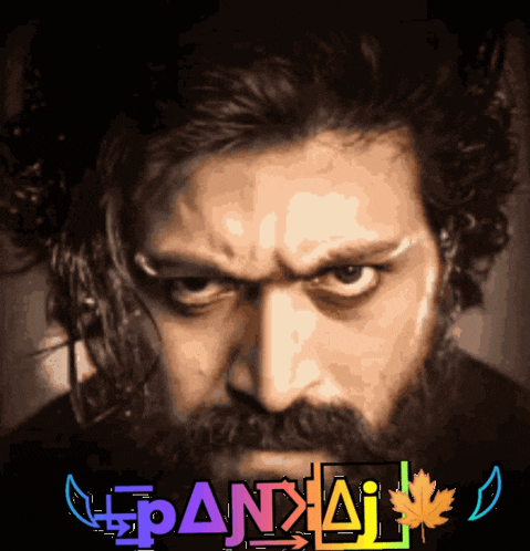 a close up of a man 's face with the word pandai in the corner