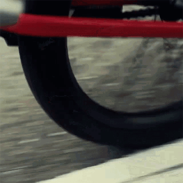 a close up of a tire on a motorcycle