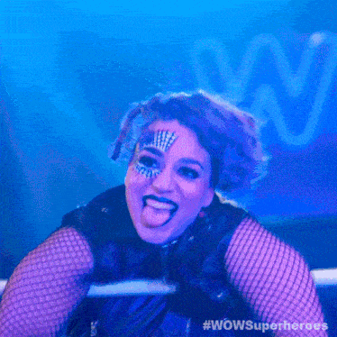 Tongue Out Razor GIF - Tongue Out Razor Wow Women Of Wrestling GIFs