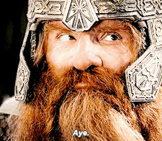 Lord Of The Rings Aye GIF - Lord Of The Rings Aye Gimli GIFs