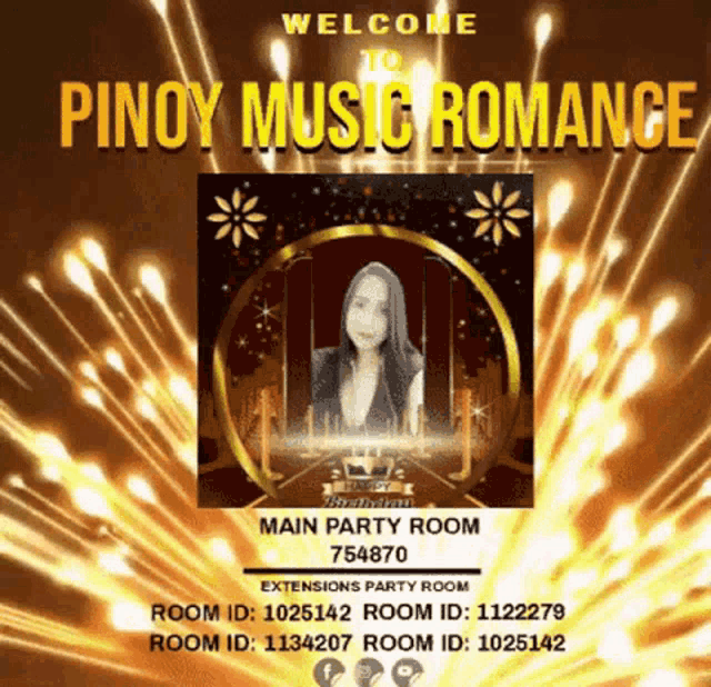 a poster for pinoy music romance with a picture of a woman