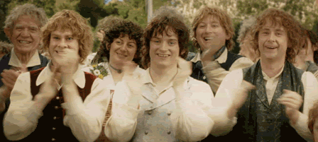 Hobbit Cheer GIF - The Hobbit Lord Of The Rings Clap GIFs