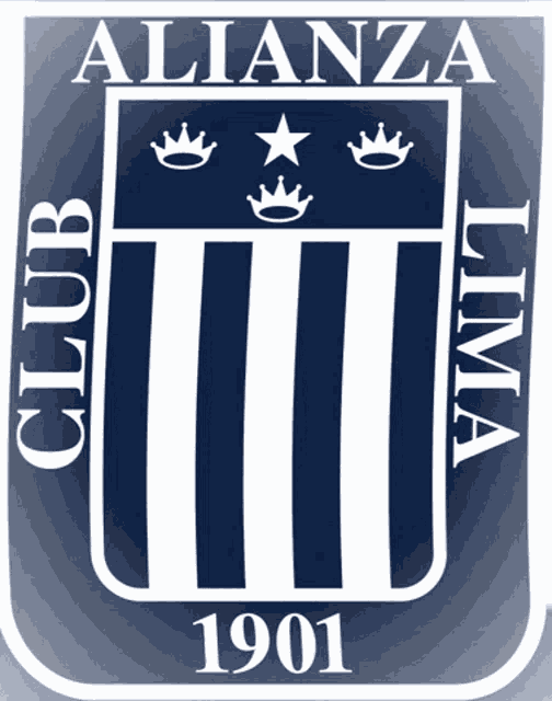 a blue and white logo for alianza lima