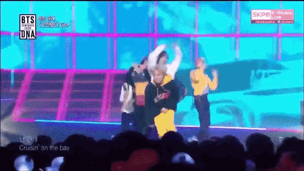 a group of people are dancing on a stage with the words cruisin on the bay written on the bottom