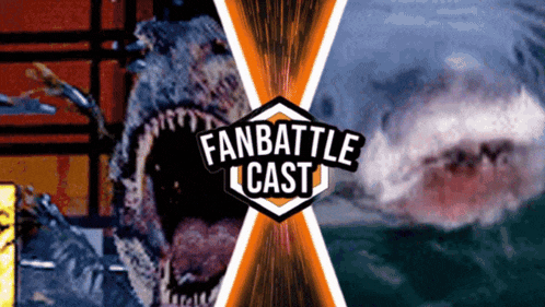 a picture of a shark and the words fanbattle cast on the bottom