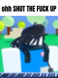 a blurry picture of a person with the words ohh shut the fuck up written on it