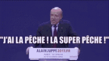 a purple background with the words `` j'ai la peche ! la super peche ! '' written on it .